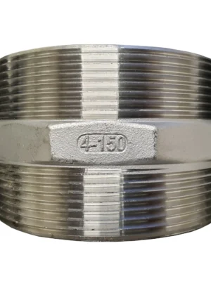 4-inch stainless steel threaded nipple for industrial piping systems