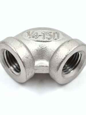 1/4 inch stainless steel elbow fitting for industrial pipe direction change and fluid transfer systems