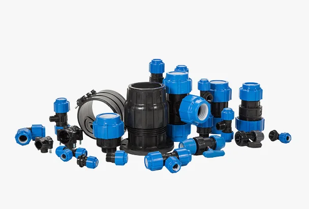 HDPE fittings for water distribution and industrial piping systems