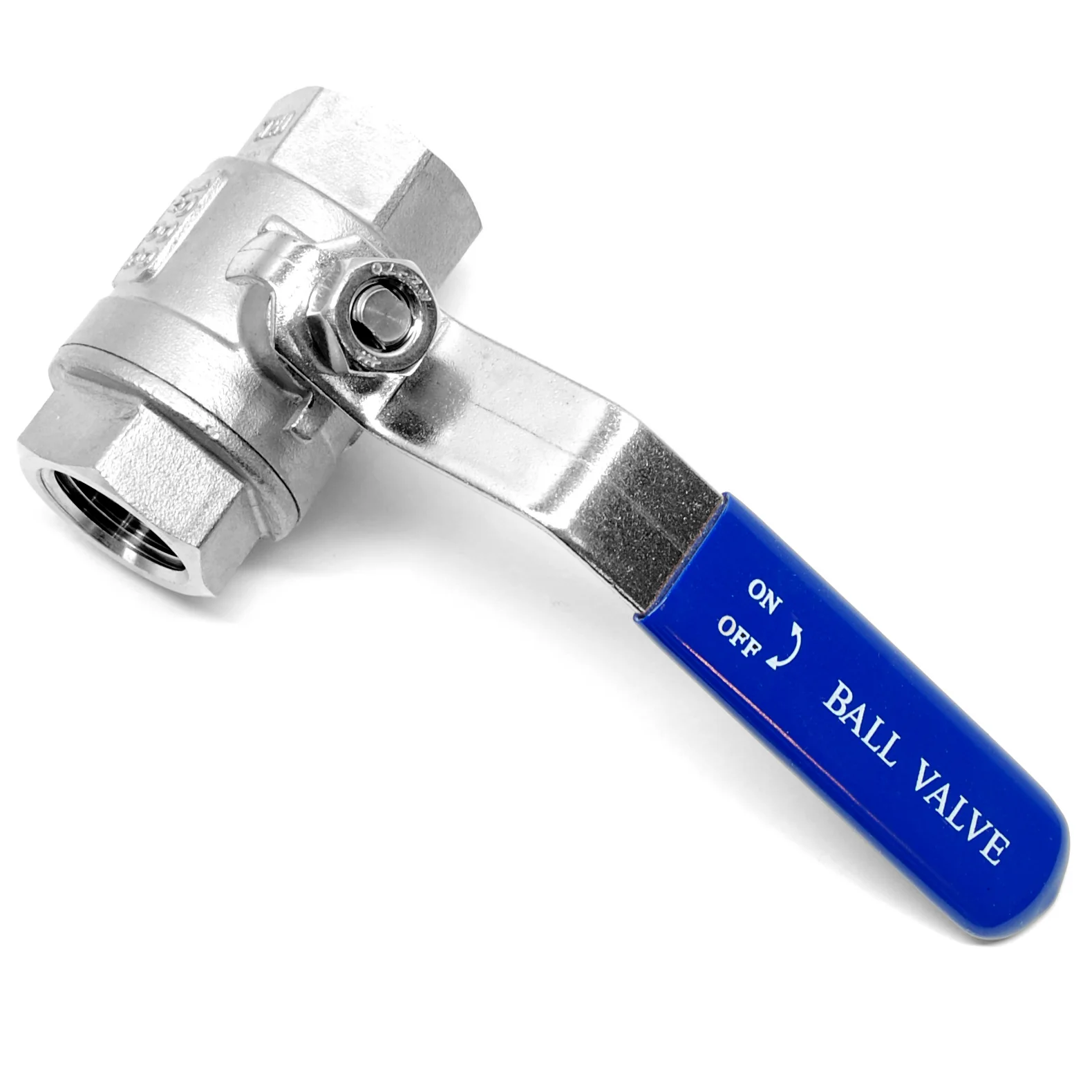 1/2-inch stainless steel ball valve for industrial piping and flow control systems