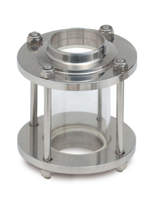 Tubular sight glass for industrial flow monitoring and process observation