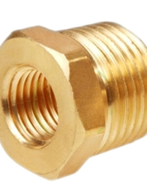 Brass reducing bush for threaded pipe size reduction applications
