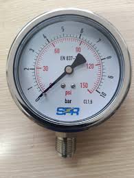 Stainless steel pressure gauge for industrial pressure monitoring systems