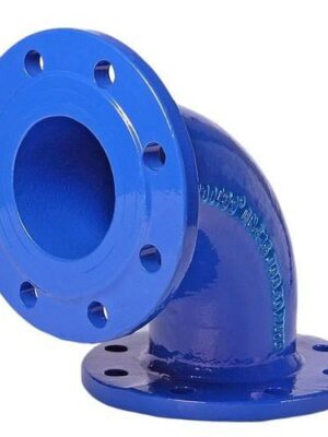 Flanged elbow fitting for industrial water and piping systems