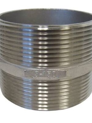 3-inch stainless steel threaded nipple for industrial piping systems
