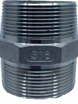 2-inch stainless steel threaded nipple for industrial piping systems