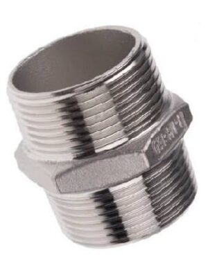 1-inch stainless steel threaded nipple for industrial piping systems