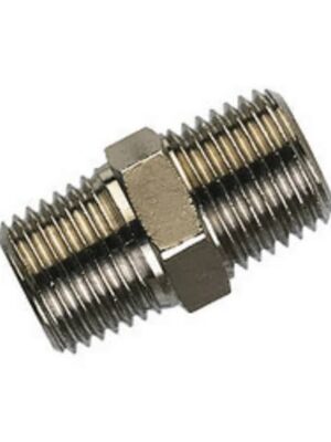 1/4-inch stainless steel threaded nipple for instrumentation and industrial piping systems