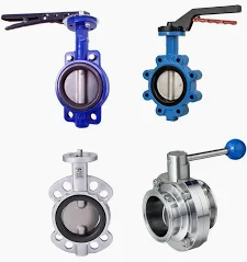 Industrial butterfly valve for water supply and process piping systems