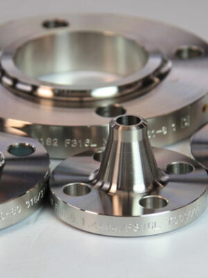 Stainless steel flanges for industrial piping and equipment connections