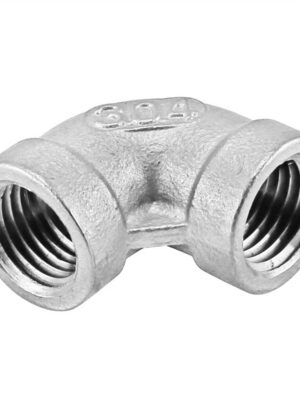 3/8 inch stainless steel elbow fitting for industrial piping and fluid transfer applications