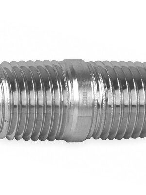 1/4 inch stainless steel threaded nipple for industrial pipe connection and fluid transfer systems
