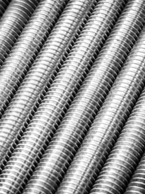 Stainless steel threaded rods for industrial fastening and structural support applications