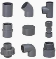 High-quality PVC fittings including elbows, tees, couplings, reducers, unions, sockets, and adapters for water supply, irrigation, plumbing, and industrial piping systems.