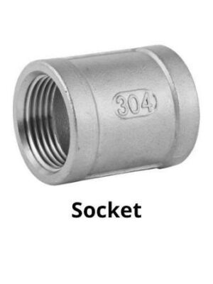 3/4-inch stainless steel threaded socket for industrial piping systems