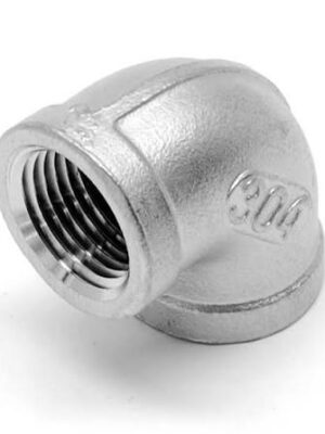 1/2-inch stainless steel elbow fitting for industrial piping systems