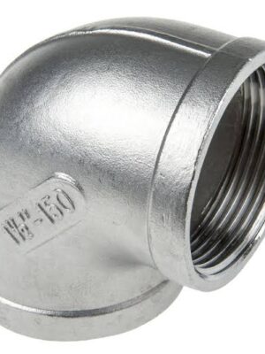 1½-inch stainless steel elbow fitting for industrial piping systems