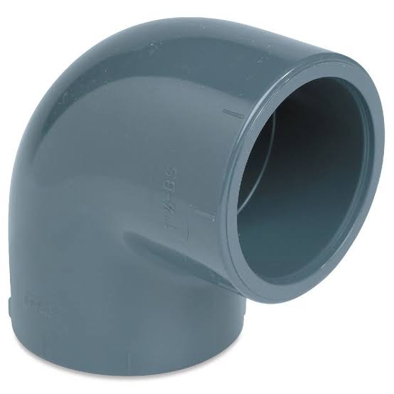 PVC elbow fitting for plumbing and industrial piping systems